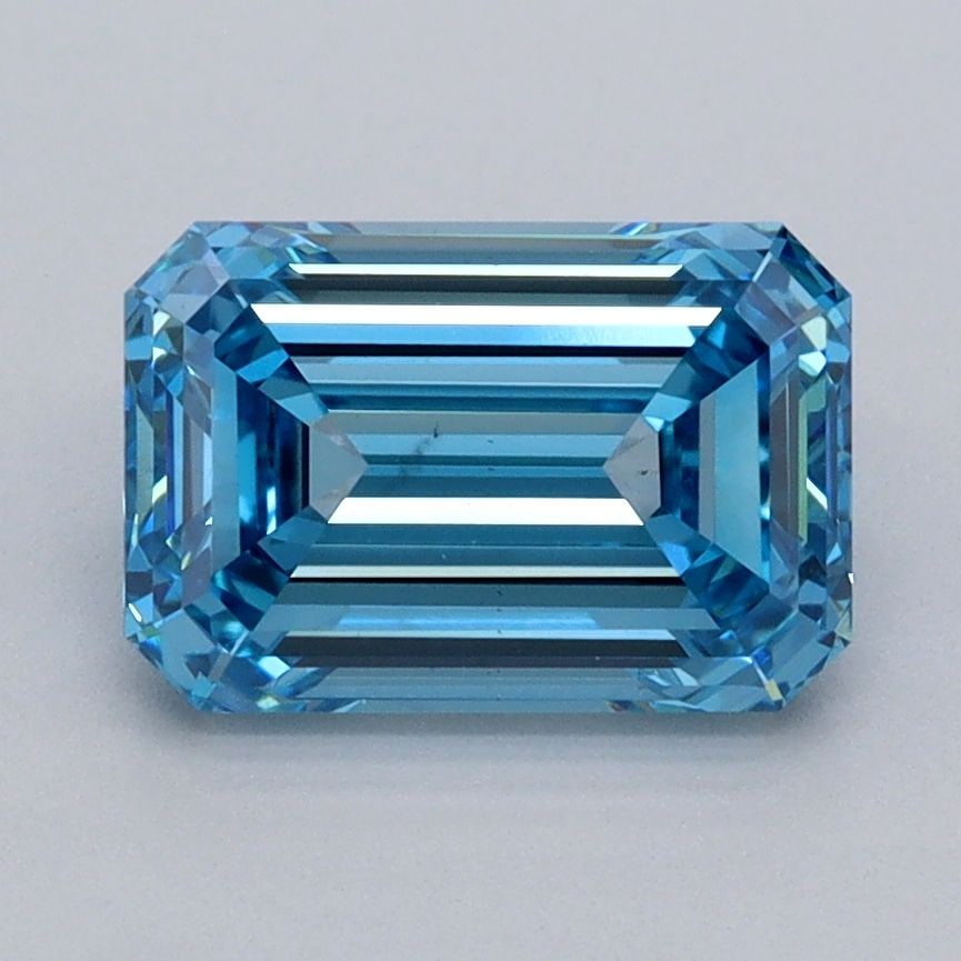 Loose Diamond - EMERALD 2.02ct Fancy Vivid Blue VS2: Loose Diamond - EMERALD 2.02ct Fancy Vivid Blue VS2 Source: This is a real non-mined Diamond that has been grown in a lab Shape: EMERALD Carats: 2.02 Color: Fancy Vivid Blue Certification: IGI Video: