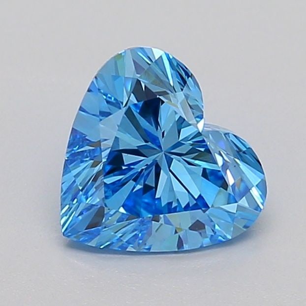 Loose Diamond - HEART 1.14ct Fancy Vivid Blue VS1: Loose Diamond - HEART 1.14ct Fancy Vivid Blue VS1 Source: This is a real non-mined Diamond that has been grown in a lab Shape: HEART Carats: 1.14 Color: Fancy Vivid Blue Certification: IGI Video: