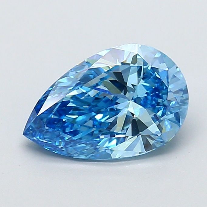 Loose Diamond - PEAR 2.26ct Fancy Vivid Blue VVS2: Loose Diamond - PEAR 2.26ct Fancy Vivid Blue VVS2 Source: This is a real non-mined Diamond that has been grown in a lab Shape: PEAR Carats: 2.26 Color: Fancy Vivid Blue Certification: IGI Video:
