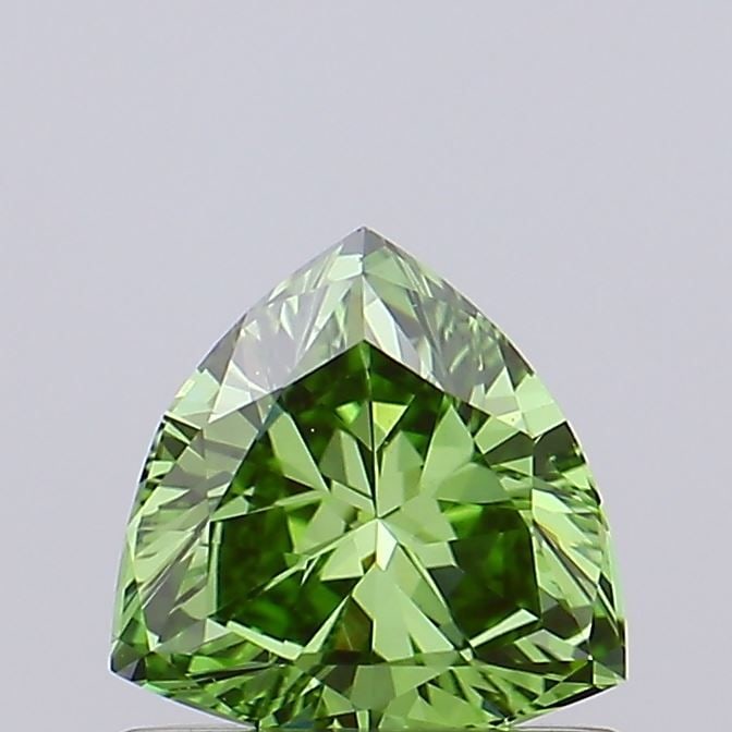 Loose Diamond - TRIANGULAR 0.63ct Fancy Vivid Green VS1: Loose Diamond - TRIANGULAR 0.63ct Fancy Vivid Green VS1 Source: This is a real non-mined Diamond that has been grown in a lab Shape: TRIANGULAR Carats: 0.63 Color: Fancy Vivid Green Certification: IGI