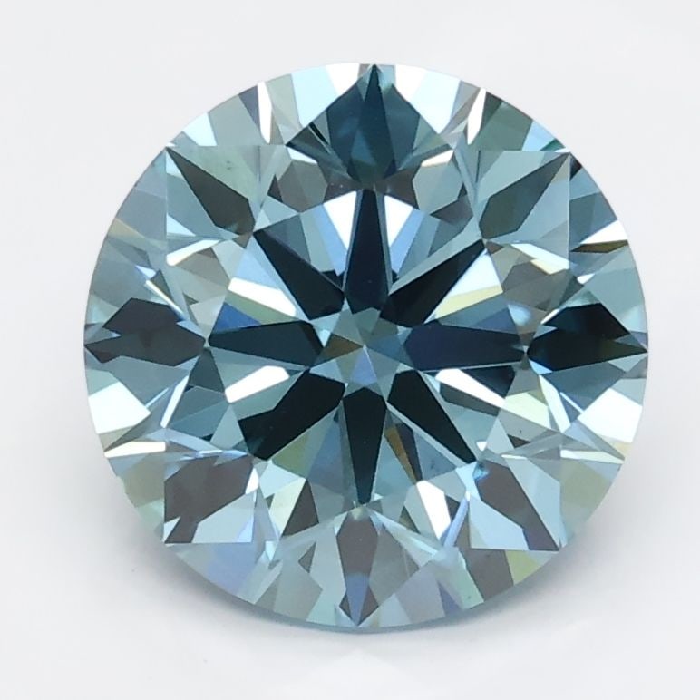 Loose Diamond - ROUND 2.42ct Blue VS2: Loose Diamond - ROUND 2.42ct Blue VS2 Source: This is a real non-mined Diamond that has been grown in a lab Shape: ROUND Carats: 2.42 Color: Blue Certification: NONE Video: