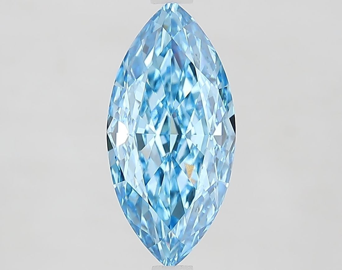 Loose Diamond - MARQUISE 2.52ct Fancy Vivid Blue VVS2: Loose Diamond - MARQUISE 2.52ct Fancy Vivid Blue VVS2 Source: This is a real non-mined Diamond that has been grown in a lab Shape: MARQUISE Carats: 2.52 Color: Fancy Vivid Blue Certification: IGI Vide