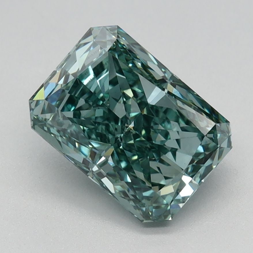 Loose Diamond - RADIANT 1.61ct Fancy Vivid Green VS1: Loose Diamond - RADIANT 1.61ct Fancy Vivid Green VS1 Source: This is a real non-mined Diamond that has been grown in a lab Shape: RADIANT Carats: 1.61 Color: Fancy Vivid Green Certification: IGI Video