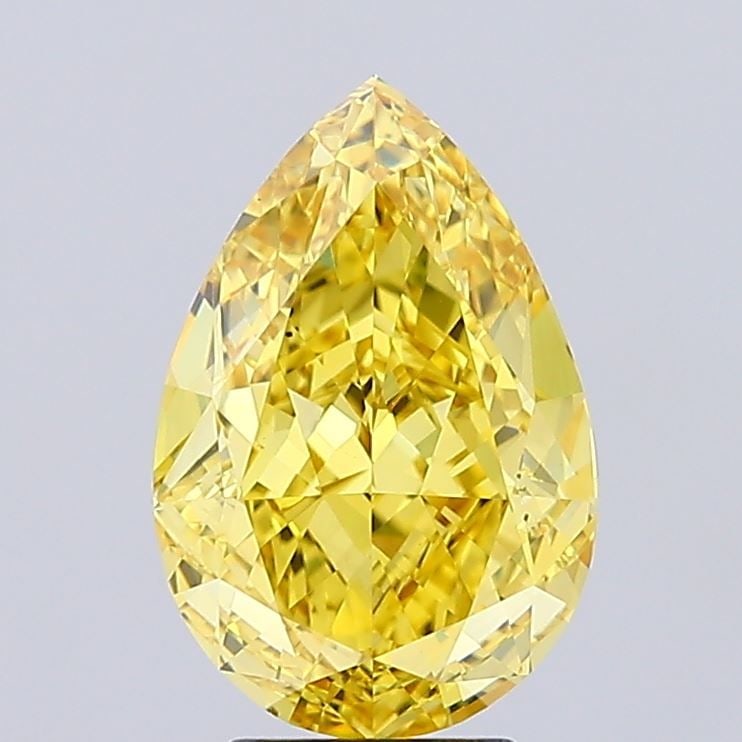 Loose Diamond - PEAR 4.6ct Fancy Vivid Yellow VS2: Loose Diamond - PEAR 4.6ct Fancy Vivid Yellow VS2 Source: This is a real non-mined Diamond that has been grown in a lab Shape: PEAR Carats: 4.6 Color: Fancy Vivid Yellow Certification: IGI Video: