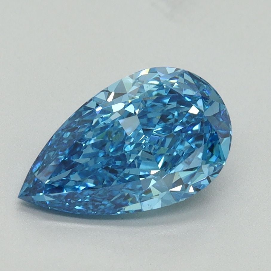 Loose Diamond - PEAR 1.52ct Fancy Vivid Blue VS1: Loose Diamond - PEAR 1.52ct Fancy Vivid Blue VS1 Source: This is a real non-mined Diamond that has been grown in a lab Shape: PEAR Carats: 1.52 Color: Fancy Vivid Blue Certification: IGI Video: