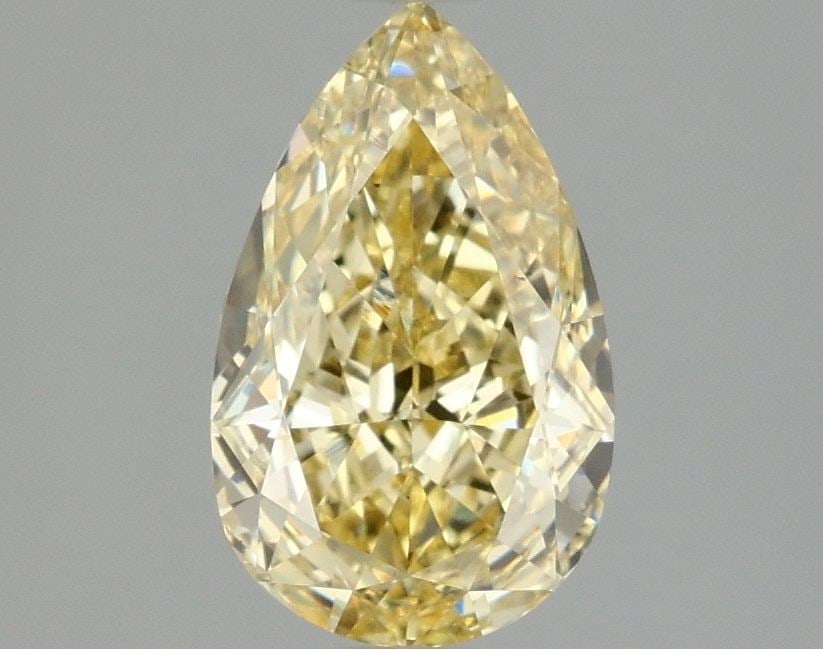 Loose Diamond - PEAR 1.57ct Fancy Intense Yellow VS1: Loose Diamond - PEAR 1.57ct Fancy Intense Yellow VS1 Source: This is a real non-mined Diamond that has been grown in a lab Shape: PEAR Carats: 1.57 Color: Fancy Intense Yellow Certification: IGI Video