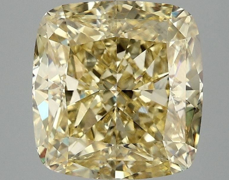 Loose Diamond - CUSHION MODIFIED 4.14ct Fancy Intense Yellow VS1: Loose Diamond - CUSHION MODIFIED 4.14ct Fancy Intense Yellow VS1 Source: This is a real non-mined Diamond that has been grown in a lab Shape: CUSHION MODIFIED Carats: 4.14 Color: Fancy Intense Yellow 