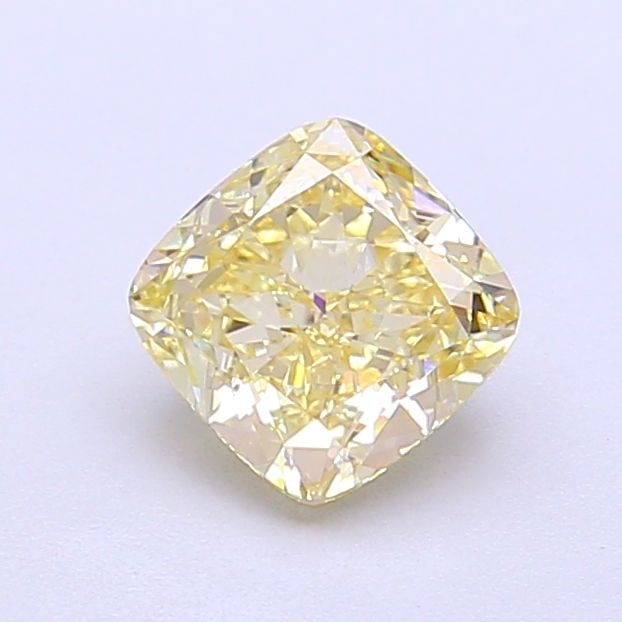 Loose Diamond - CUSHION MODIFIED 1.03ct Fancy Light Yellow VVS2: Loose Diamond - CUSHION MODIFIED 1.03ct Fancy Light Yellow VVS2 Source: This is a real non-mined Diamond that has been grown in a lab Shape: CUSHION MODIFIED Carats: 1.03 Color: Fancy Light Yellow Cer