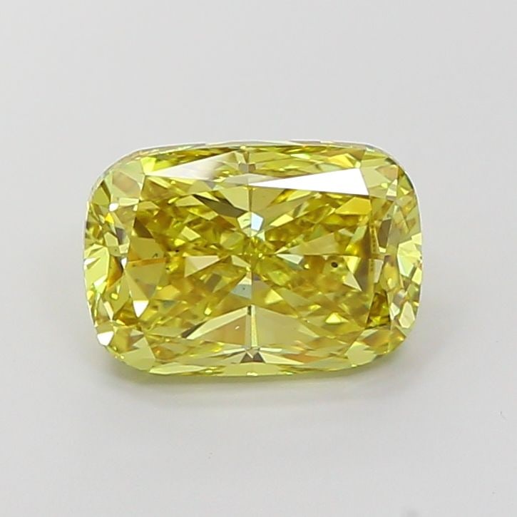 Loose Diamond - CUSHION MODIFIED 5.01ct Fancy Intense Yellow VS1: Loose Diamond - CUSHION MODIFIED 5.01ct Fancy Intense Yellow VS1 Source: This is a real non-mined Diamond that has been grown in a lab Shape: CUSHION MODIFIED Carats: 5.01 Color: Fancy Intense Yellow 