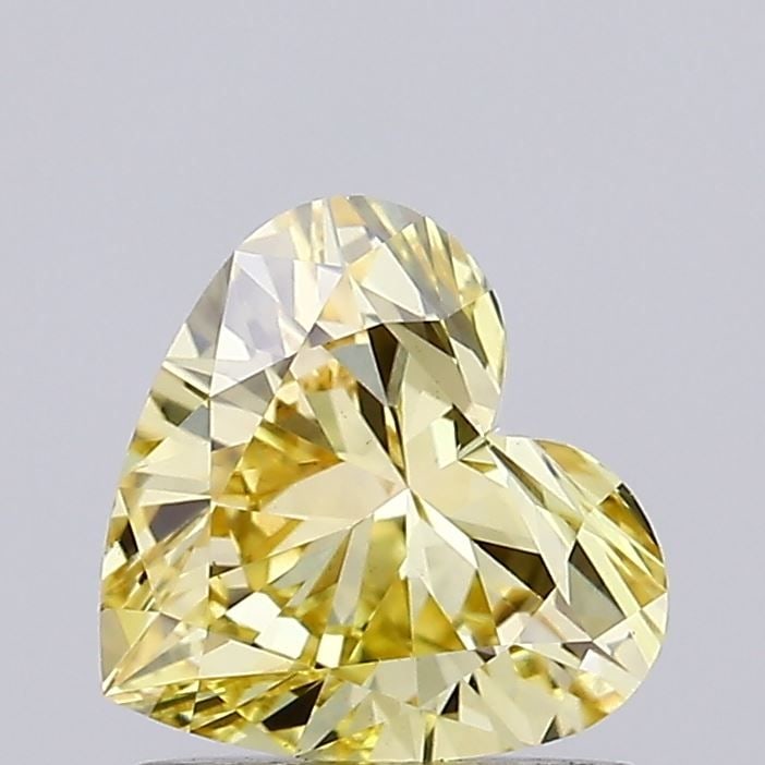 Loose Diamond - HEART 1.01ct Fancy Intense Yellow VS1: Loose Diamond - HEART 1.01ct Fancy Intense Yellow VS1 Source: This is a real non-mined Diamond that has been grown in a lab Shape: HEART Carats: 1.01 Color: Fancy Intense Yellow Certification: IGI Vid