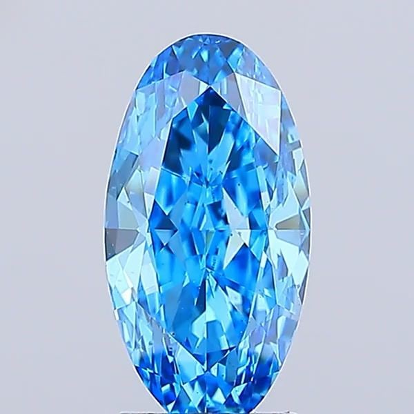Loose Diamond - OVAL 2.5ct Fancy Vivid Blue VS2: Loose Diamond - OVAL 2.5ct Fancy Vivid Blue VS2 Source: This is a real non-mined Diamond that has been grown in a lab Shape: OVAL Carats: 2.5 Color: Fancy Vivid Blue Certification: IGI Video: