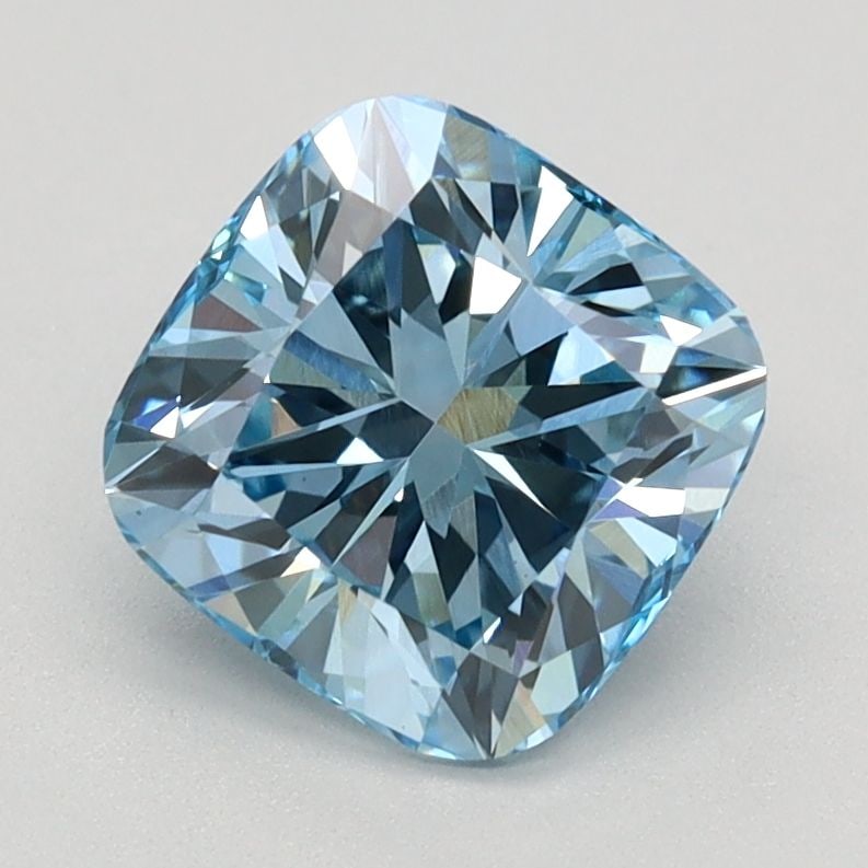Loose Diamond - CUSHION BRILLIANT 1.5ct Fancy Vivid Blue VS1: Loose Diamond - CUSHION BRILLIANT 1.5ct Fancy Vivid Blue VS1 Source: This is a real non-mined Diamond that has been grown in a lab Shape: CUSHION BRILLIANT Carats: 1.5 Color: Fancy Vivid Blue Certific