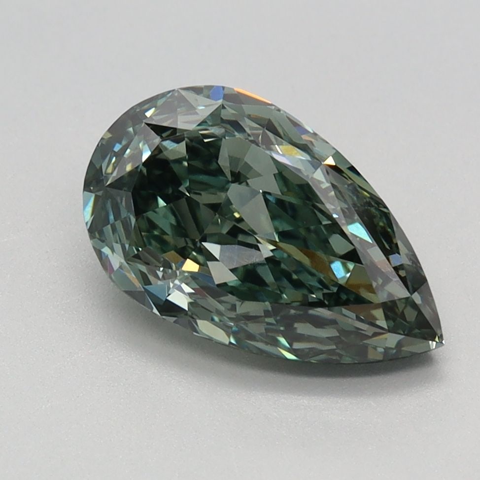 Loose Diamond - PEAR 1.82ct Fancy Intense Green VVS2: Loose Diamond - PEAR 1.82ct Fancy Intense Green VVS2 Source: This is a real non-mined Diamond that has been grown in a lab Shape: PEAR Carats: 1.82 Color: Fancy Intense Green Certification: IGI Video: