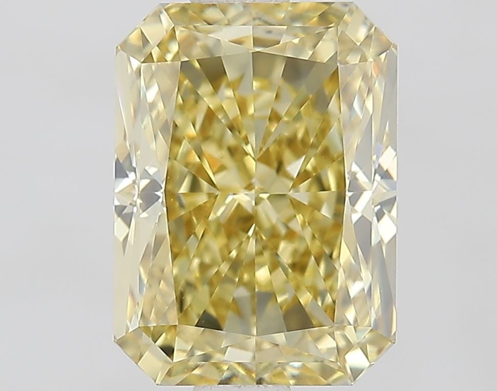 Loose Diamond - RADIANT 2.06ct Fancy Intense Yellow VVS2: Loose Diamond - RADIANT 2.06ct Fancy Intense Yellow VVS2 Source: This is a real non-mined Diamond that has been grown in a lab Shape: RADIANT Carats: 2.06 Color: Fancy Intense Yellow Certification: IG