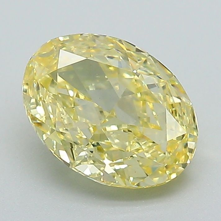 Loose Diamond - OVAL 1.74ct Fancy Intense Yellow VS1: Loose Diamond - OVAL 1.74ct Fancy Intense Yellow VS1 Source: This is a real non-mined Diamond that has been grown in a lab Shape: OVAL Carats: 1.74 Color: Fancy Intense Yellow Certification: IGI Video