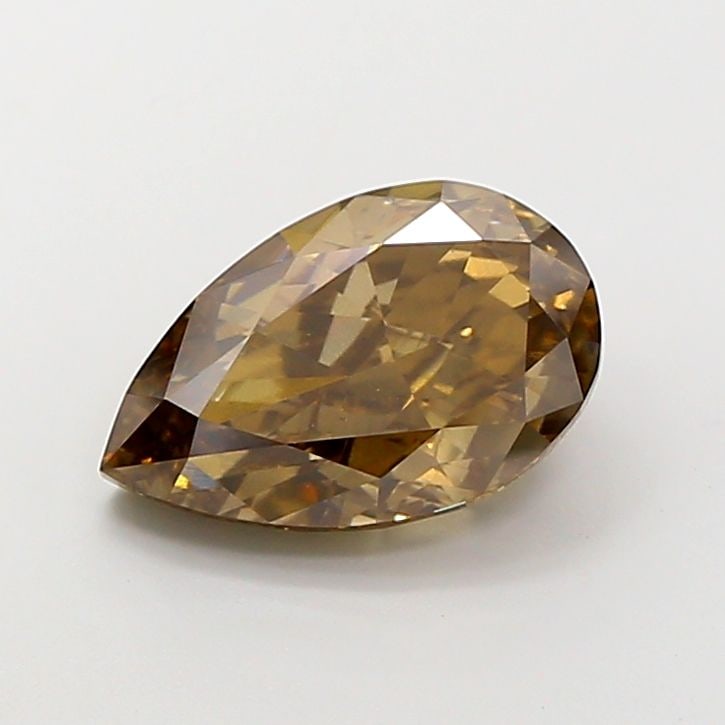 Loose Diamond - PEAR 4.87ct Fancy Yellowish Brown VS1: Loose Diamond - PEAR 4.87ct Fancy Yellowish Brown VS1 Source: This is a real non-mined Diamond that has been grown in a lab Shape: PEAR Carats: 4.87 Color: Fancy Yellowish Brown Certification: IGI Vid