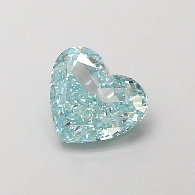 Loose Diamond - HEART 0.55ct Fancy Intense Blueish Green VS1: Loose Diamond - HEART 0.55ct Fancy Intense Blueish Green VS1 Source: This is a real non-mined Diamond that has been grown in a lab Shape: HEART Carats: 0.55 Color: Fancy Intense Blueish Green Certific