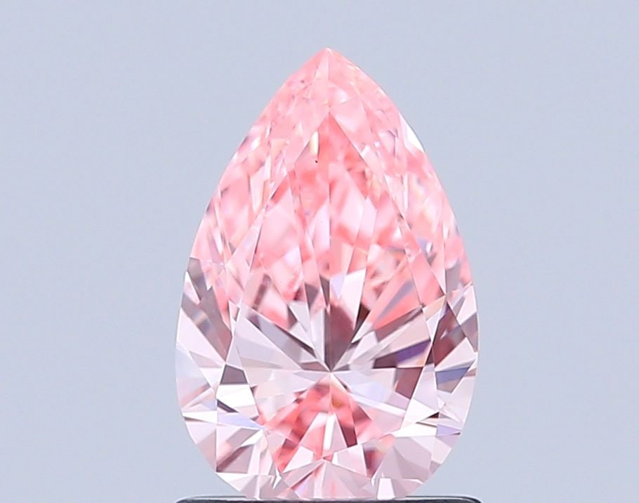 Loose Diamond - PEAR 1.01ct Fancy Vivid Pink VS1: Loose Diamond - PEAR 1.01ct Fancy Vivid Pink VS1 Source: This is a real non-mined Diamond that has been grown in a lab Shape: PEAR Carats: 1.01 Color: Fancy Vivid Pink Certification: IGI Video: