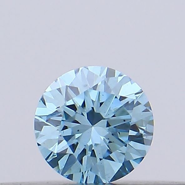 Loose Diamond - ROUND 0.13ct Fancy Vivid Blue SI1: Loose Diamond - ROUND 0.13ct Fancy Vivid Blue SI1 Source: This is a real non-mined Diamond that has been grown in a lab Shape: ROUND Carats: 0.13 Color: Fancy Vivid Blue Certification: IGI Video: