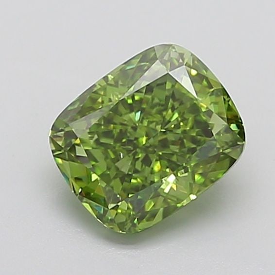 Loose Diamond - CUSHION MODIFIED 2.2ct Fancy Vivid Green VS1: Loose Diamond - CUSHION MODIFIED 2.2ct Fancy Vivid Green VS1 Source: This is a real non-mined Diamond that has been grown in a lab Shape: CUSHION MODIFIED Carats: 2.2 Color: Fancy Vivid Green Certific
