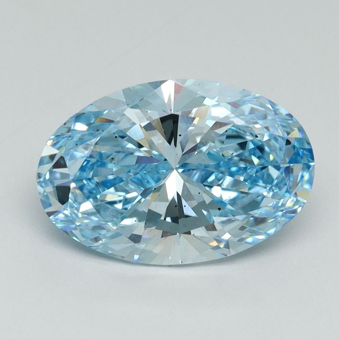 Loose Diamond - OVAL 3.03ct Fancy Vivid Blue SI1 (1 of 1)