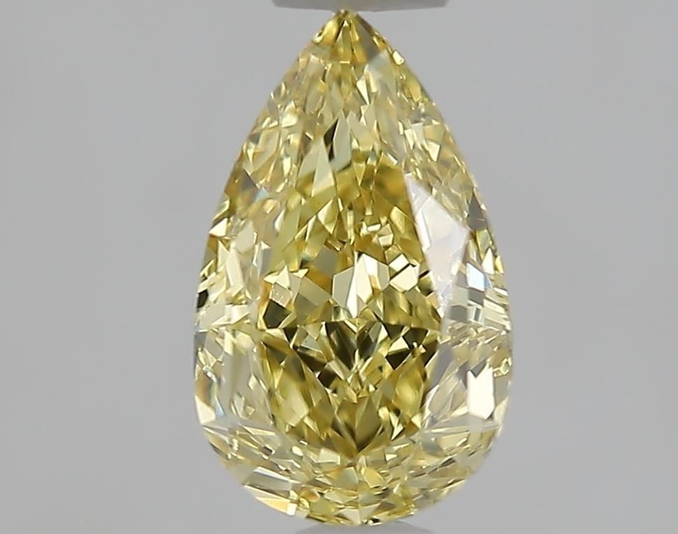 Loose Diamond - PEAR 1.04ct Fancy Intense Yellow VVS2: Loose Diamond - PEAR 1.04ct Fancy Intense Yellow VVS2 Source: This is a real non-mined Diamond that has been grown in a lab Shape: PEAR Carats: 1.04 Color: Fancy Intense Yellow Certification: IGI Vide