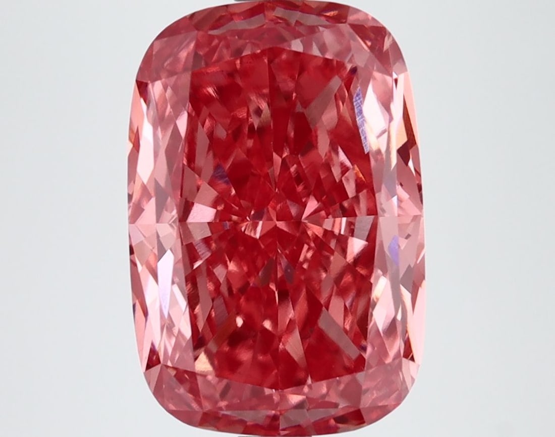 Loose Diamond - CUSHION MODIFIED 5.51ct Fancy Vivid Pink VS1: Loose Diamond - CUSHION MODIFIED 5.51ct Fancy Vivid Pink VS1 Source: This is a real non-mined Diamond that has been grown in a lab Shape: CUSHION MODIFIED Carats: 5.51 Color: Fancy Vivid Pink Certific