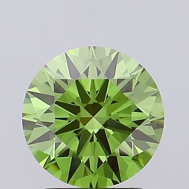 Ideal Loose Diamond - ROUND 2.33ct Fancy Vivid Green VS1: Ideal Loose Diamond - ROUND 2.33ct Fancy Vivid Green VS1 Source: This is a real non-mined Diamond that has been grown in a lab Shape: ROUND Carats: 2.33 Color: Fancy Vivid Green Certification: IGI Vid