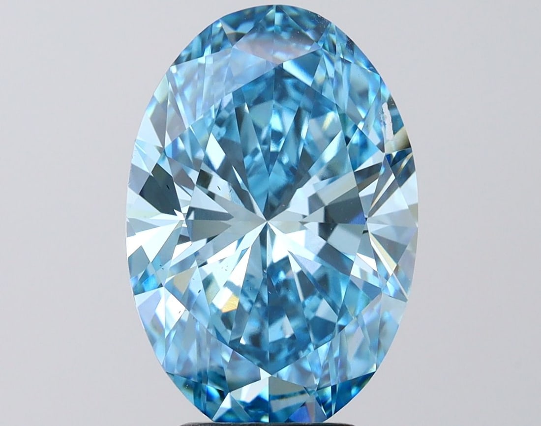 Loose Diamond - OVAL 5.03ct Fancy Vivid Blue VS2: Loose Diamond - OVAL 5.03ct Fancy Vivid Blue VS2 Source: This is a real non-mined Diamond that has been grown in a lab Shape: OVAL Carats: 5.03 Color: Fancy Vivid Blue Certification: IGI Video: