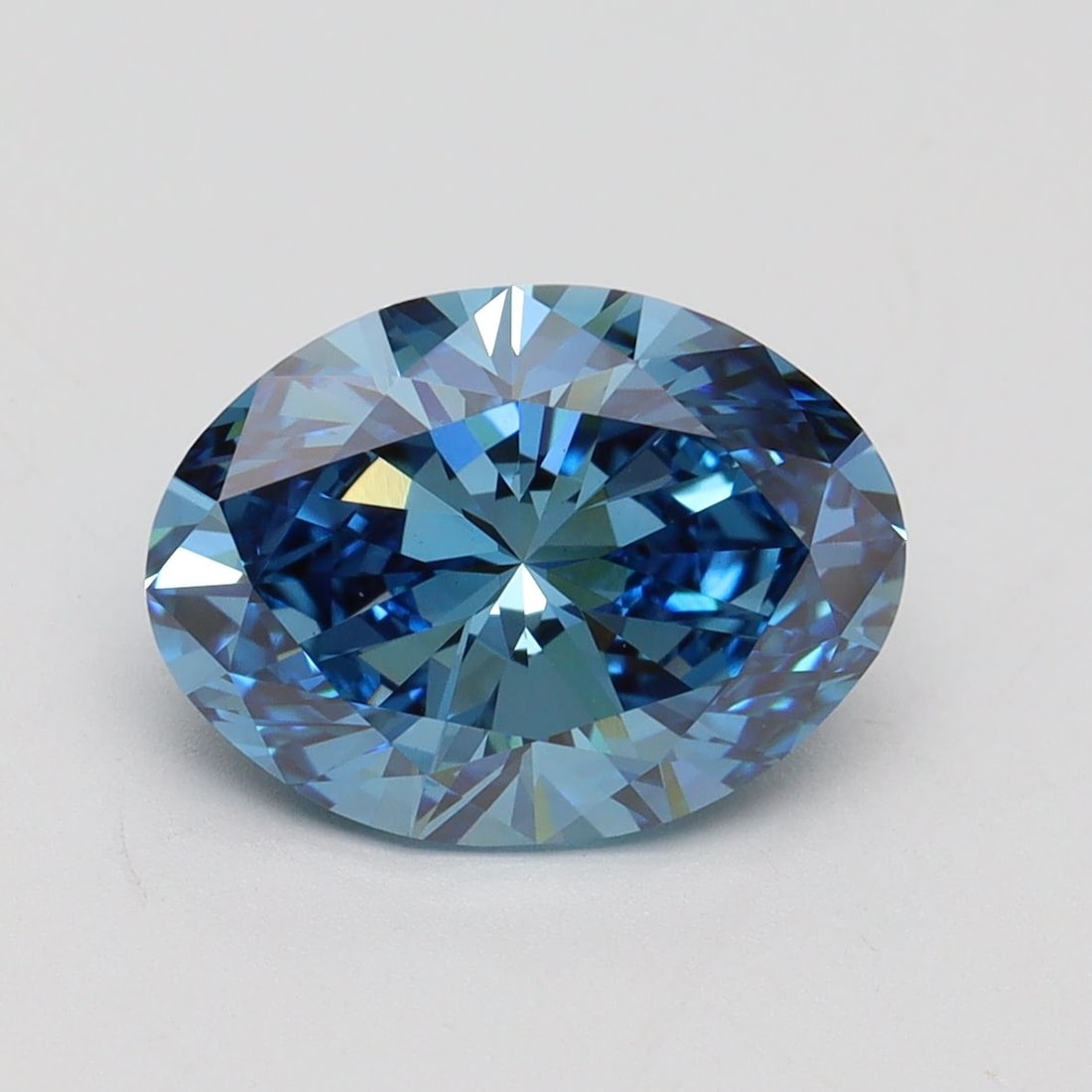 Loose Diamond - OVAL 3.01ct Fancy Vivid Blue VS1: Loose Diamond - OVAL 3.01ct Fancy Vivid Blue VS1 Source: This is a real non-mined Diamond that has been grown in a lab Shape: OVAL Carats: 3.01 Color: Fancy Vivid Blue Certification: IGI Video: