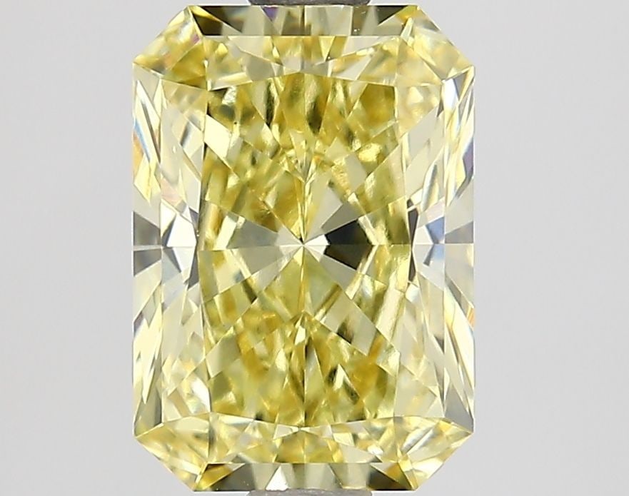 Loose Diamond - RADIANT 1.61ct Fancy Intense Yellow VVS2: Loose Diamond - RADIANT 1.61ct Fancy Intense Yellow VVS2 Source: This is a real non-mined Diamond that has been grown in a lab Shape: RADIANT Carats: 1.61 Color: Fancy Intense Yellow Certification: IG
