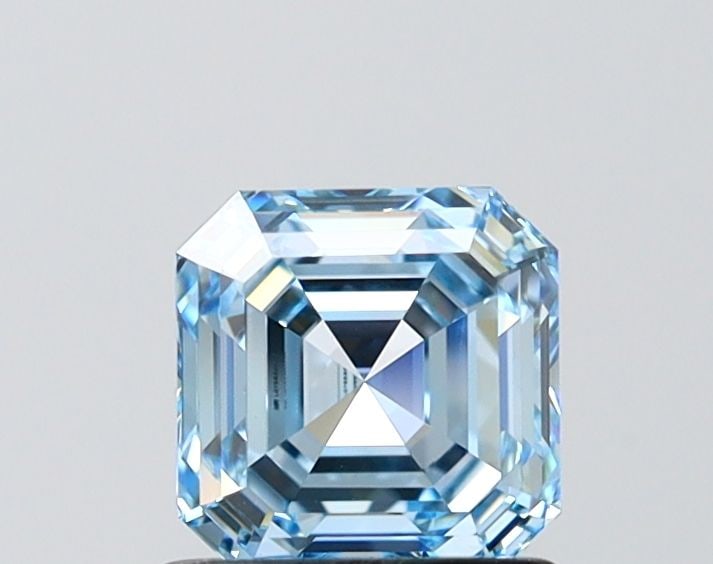 Loose Diamond - ASSCHER 1.1ct Fancy Intense Blue VS1: Loose Diamond - ASSCHER 1.1ct Fancy Intense Blue VS1 Source: This is a real non-mined Diamond that has been grown in a lab Shape: ASSCHER Carats: 1.1 Color: Fancy Intense Blue Certification: IGI Video