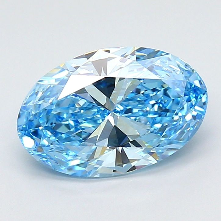 Loose Diamond - OVAL 3.01ct Fancy Vivid Blue VS1: Loose Diamond - OVAL 3.01ct Fancy Vivid Blue VS1 Source: This is a real non-mined Diamond that has been grown in a lab Shape: OVAL Carats: 3.01 Color: Fancy Vivid Blue Certification: IGI Video: