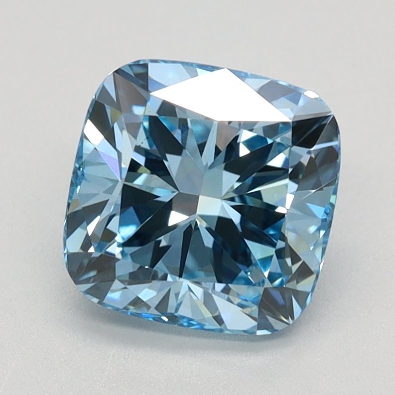 Loose Diamond - CUSHION BRILLIANT 1.54ct Fancy Vivid Blue VVS2: Loose Diamond - CUSHION BRILLIANT 1.54ct Fancy Vivid Blue VVS2 Source: This is a real non-mined Diamond that has been grown in a lab Shape: CUSHION BRILLIANT Carats: 1.54 Color: Fancy Vivid Blue Certi