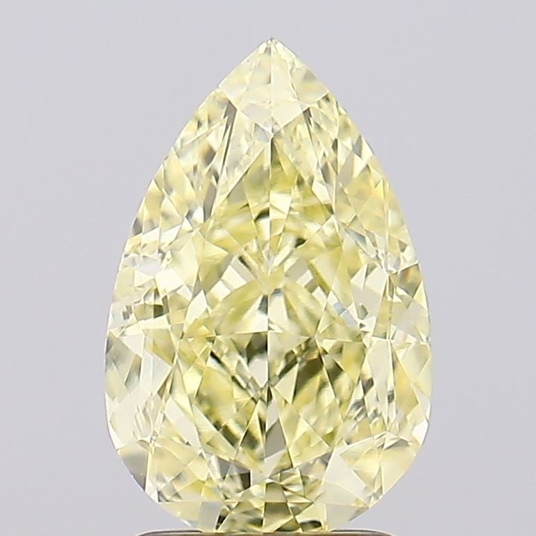 Loose Diamond - PEAR 2.53ct Fancy Yellow VVS2: Loose Diamond - PEAR 2.53ct Fancy Yellow VVS2 Source: This is a real non-mined Diamond that has been grown in a lab Shape: PEAR Carats: 2.53 Color: Fancy Yellow Certification: IGI Video: