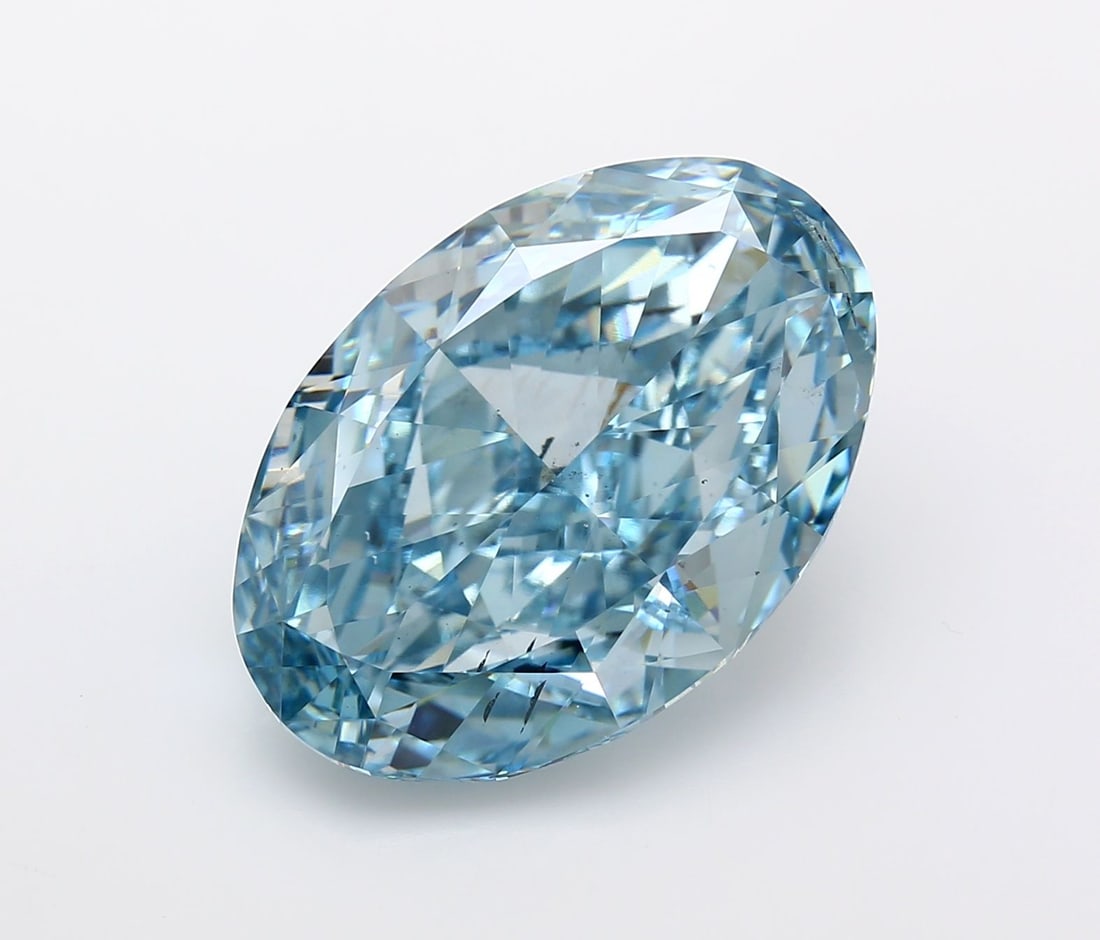 Loose Diamond - OVAL 16.4ct Fancy Vivid Blue SI1: Loose Diamond - OVAL 16.4ct Fancy Vivid Blue SI1 Source: This is a real non-mined Diamond that has been grown in a lab Shape: OVAL Carats: 16.4 Color: Fancy Vivid Blue Certification: IGI Video: