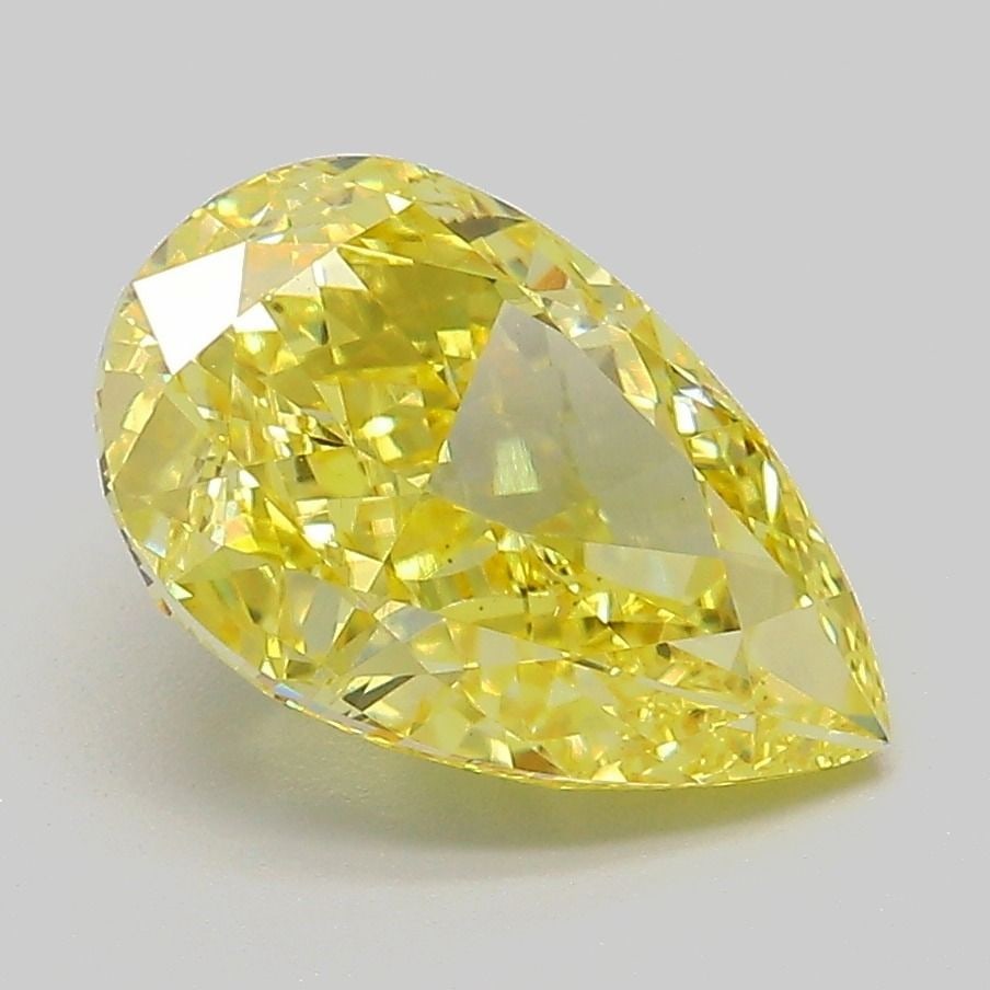 Loose Diamond - PEAR 3.07ct Fancy Intense Yellow VS1: Loose Diamond - PEAR 3.07ct Fancy Intense Yellow VS1 Source: This is a real non-mined Diamond that has been grown in a lab Shape: PEAR Carats: 3.07 Color: Fancy Intense Yellow Certification: IGI Video