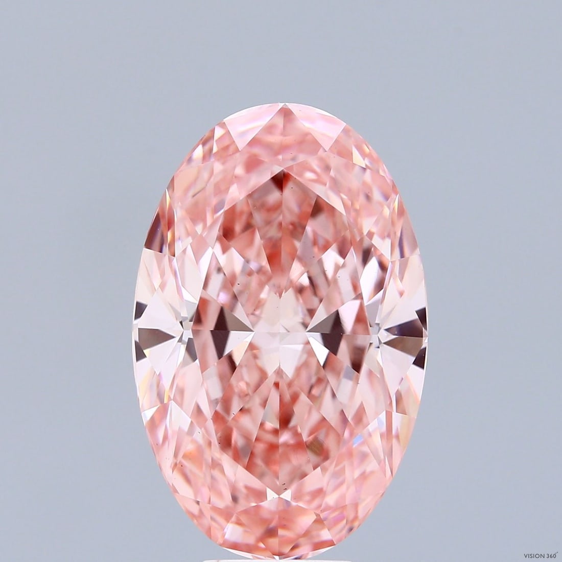 Loose Diamond - OVAL 10.03ct Fancy Vivid Pink VS2: Loose Diamond - OVAL 10.03ct Fancy Vivid Pink VS2 Source: This is a real non-mined Diamond that has been grown in a lab Shape: OVAL Carats: 10.03 Color: Fancy Vivid Pink Certification: IGI Video: