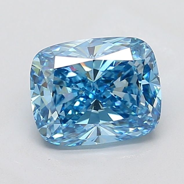 Loose Diamond - CUSHION MODIFIED 2.53ct Fancy Vivid Blue VVS2: Loose Diamond - CUSHION MODIFIED 2.53ct Fancy Vivid Blue VVS2 Source: This is a real non-mined Diamond that has been grown in a lab Shape: CUSHION MODIFIED Carats: 2.53 Color: Fancy Vivid Blue Certifi