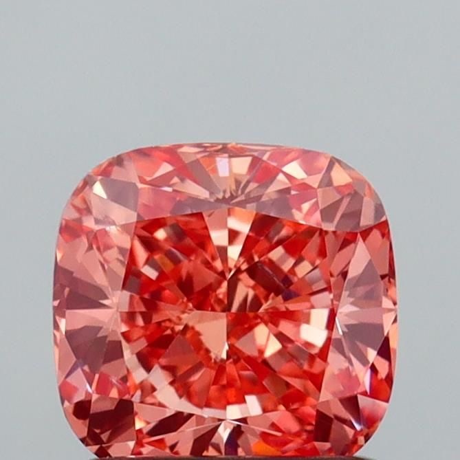 Loose Diamond - CUSHION MODIFIED 1.13ct Fancy Vivid Orangey Pink SI1: Loose Diamond - CUSHION MODIFIED 1.13ct Fancy Vivid Orangey Pink SI1 Source: This is a real non-mined Diamond that has been grown in a lab Shape: CUSHION MODIFIED Carats: 1.13 Color: Fancy Vivid Orang