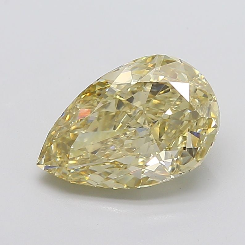 Loose Diamond - PEAR 5.09ct Fancy Yellow VS1: Loose Diamond - PEAR 5.09ct Fancy Yellow VS1 Source: This is a real non-mined Diamond that has been grown in a lab Shape: PEAR Carats: 5.09 Color: Fancy Yellow Certification: IGI The Diamond Depot Gua