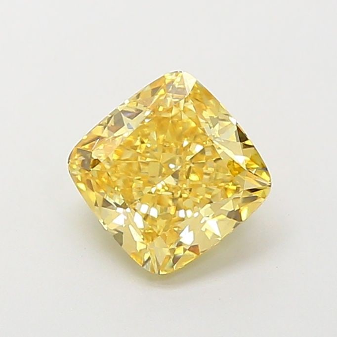 Loose Diamond - CUSHION MODIFIED 1.53ct Fancy Intense Yellow VVS2: Loose Diamond - CUSHION MODIFIED 1.53ct Fancy Intense Yellow VVS2 Source: This is a real non-mined Diamond that has been grown in a lab Shape: CUSHION MODIFIED Carats: 1.53 Color: Fancy Intense Yellow