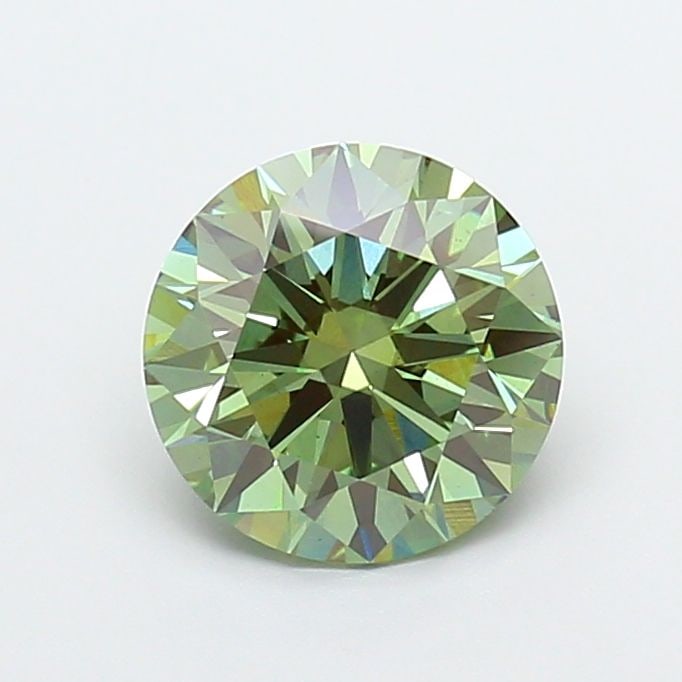 Ideal Loose Diamond - ROUND 2.09ct Fancy Vivid Green VS2: Ideal Loose Diamond - ROUND 2.09ct Fancy Vivid Green VS2 Source: This is a real non-mined Diamond that has been grown in a lab Shape: ROUND Carats: 2.09 Color: Fancy Vivid Green Certification: IGI Vid