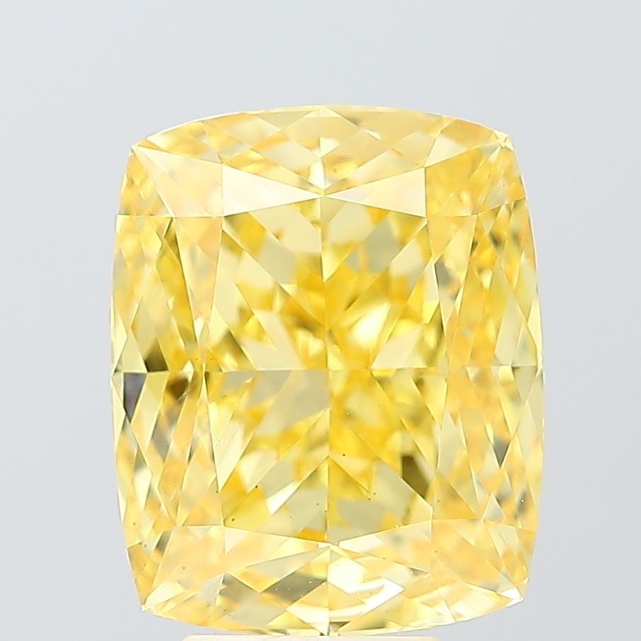 Loose Diamond - CUSHION MODIFIED 6.05ct Fancy Vivid Yellow VS1: Loose Diamond - CUSHION MODIFIED 6.05ct Fancy Vivid Yellow VS1 Source: This is a real non-mined Diamond that has been grown in a lab Shape: CUSHION MODIFIED Carats: 6.05 Color: Fancy Vivid Yellow Cert