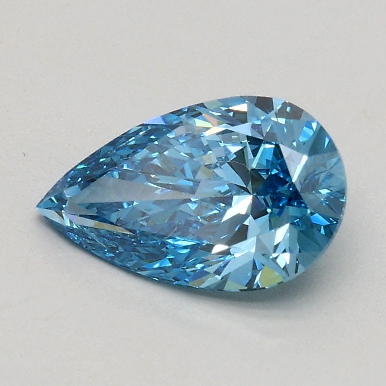 Loose Diamond - PEAR 0.64ct Fancy Vivid Blue VS1: Loose Diamond - PEAR 0.64ct Fancy Vivid Blue VS1 Source: This is a real non-mined Diamond that has been grown in a lab Shape: PEAR Carats: 0.64 Color: Fancy Vivid Blue Certification: IGI Video: