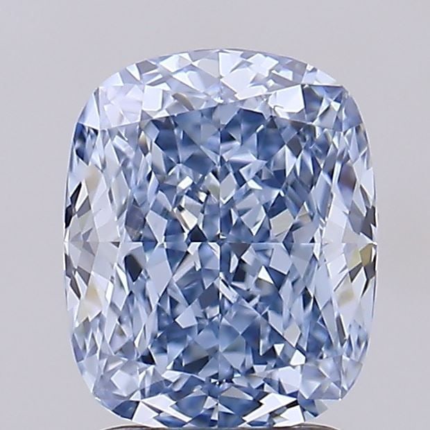 Loose Diamond - CUSHION MODIFIED 1.68ct Fancy Blue VVS2: Loose Diamond - CUSHION MODIFIED 1.68ct Fancy Blue VVS2 Source: This is a real non-mined Diamond that has been grown in a lab Shape: CUSHION MODIFIED Carats: 1.68 Color: Fancy Blue Certification: IGI 