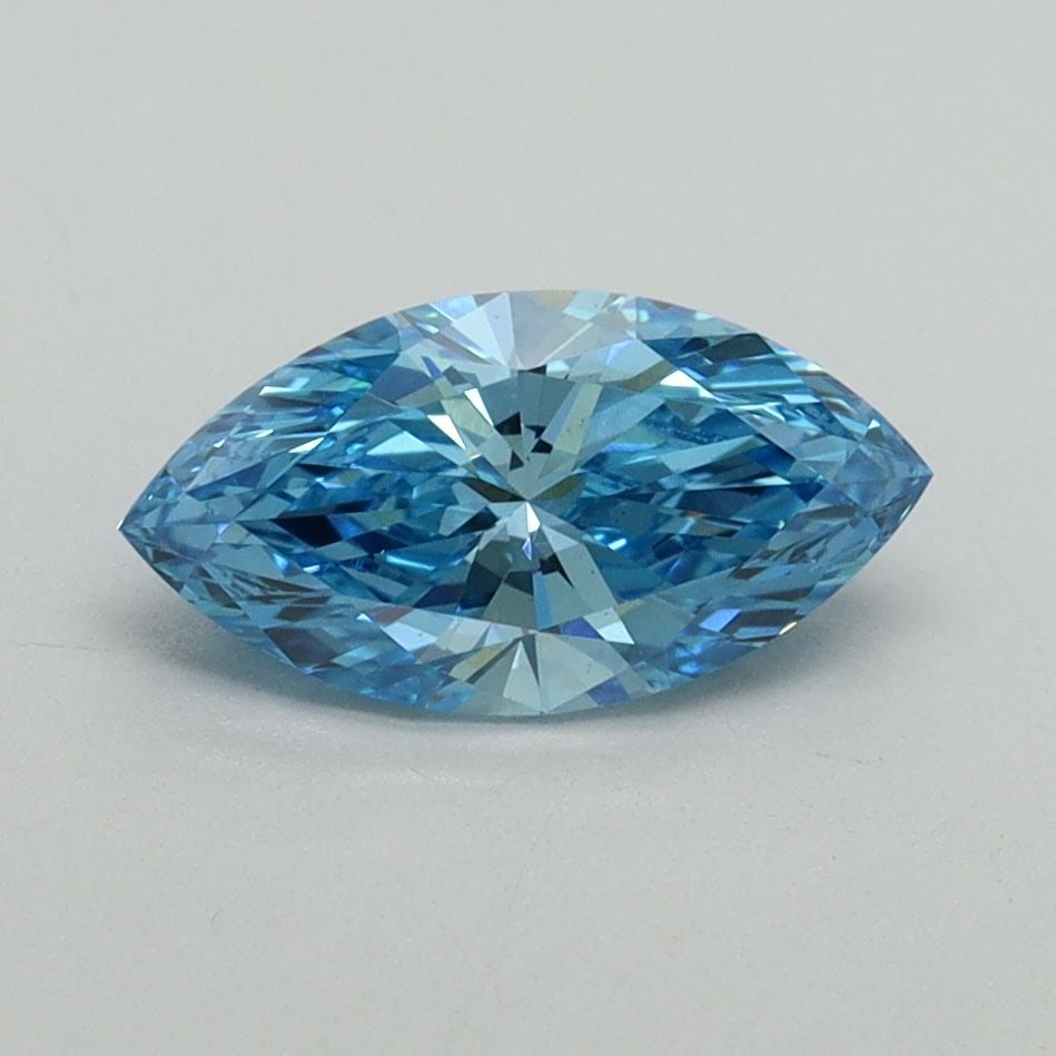Loose Diamond - MARQUISE 0.92ct Fancy Vivid Blue VS1: Loose Diamond - MARQUISE 0.92ct Fancy Vivid Blue VS1 Source: This is a real non-mined Diamond that has been grown in a lab Shape: MARQUISE Carats: 0.92 Color: Fancy Vivid Blue Certification: IGI Video