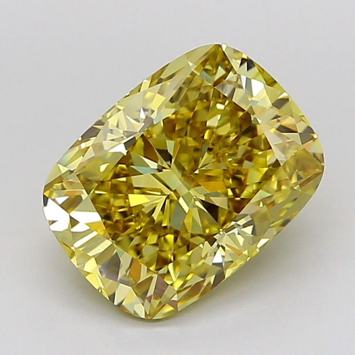 Loose Diamond - CUSHION MODIFIED 3.03ct Fancy Intense Yellow VS1: Loose Diamond - CUSHION MODIFIED 3.03ct Fancy Intense Yellow VS1 Source: This is a real non-mined Diamond that has been grown in a lab Shape: CUSHION MODIFIED Carats: 3.03 Color: Fancy Intense Yellow 