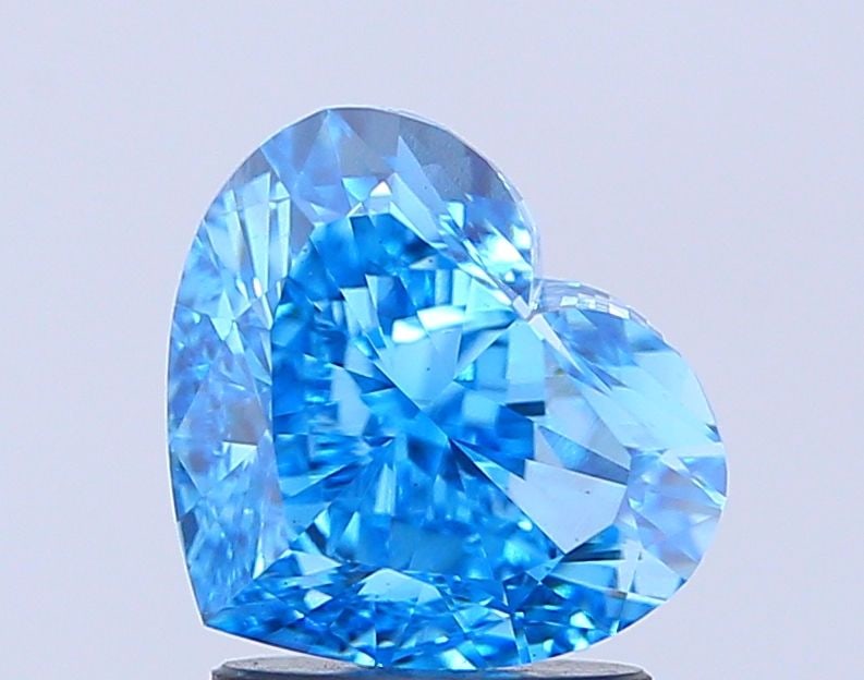 Loose Diamond - HEART 3.01ct Fancy Vivid Blue VS1: Loose Diamond - HEART 3.01ct Fancy Vivid Blue VS1 Source: This is a real non-mined Diamond that has been grown in a lab Shape: HEART Carats: 3.01 Color: Fancy Vivid Blue Certification: IGI Video: