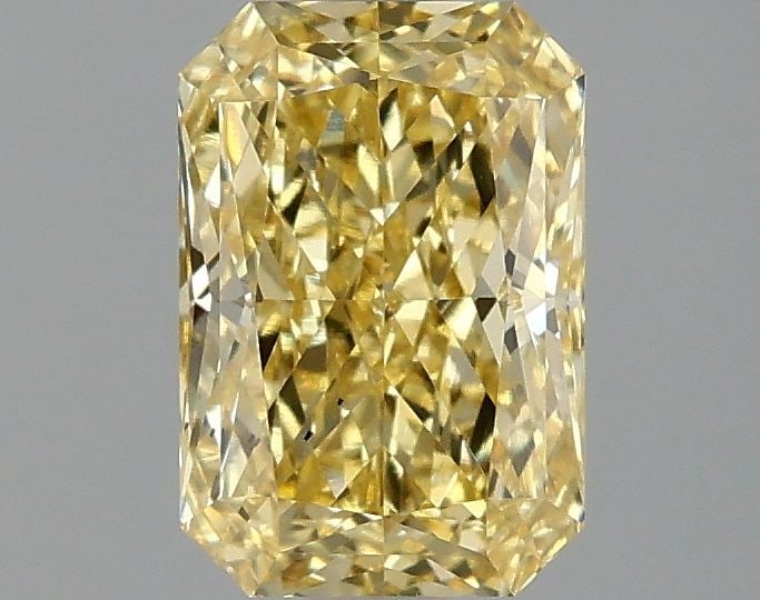 Loose Diamond - RADIANT 1.5ct Fancy Vivid Yellow VS2: Loose Diamond - RADIANT 1.5ct Fancy Vivid Yellow VS2 Source: This is a real non-mined Diamond that has been grown in a lab Shape: RADIANT Carats: 1.5 Color: Fancy Vivid Yellow Certification: IGI Video